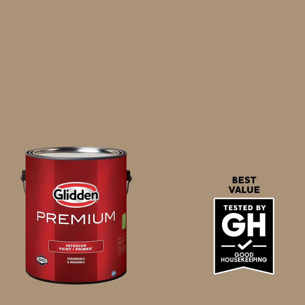 Glidden Premium 1 gal. PPG1085-5 Sauteed Mushroom Flat Interior Latex Paint