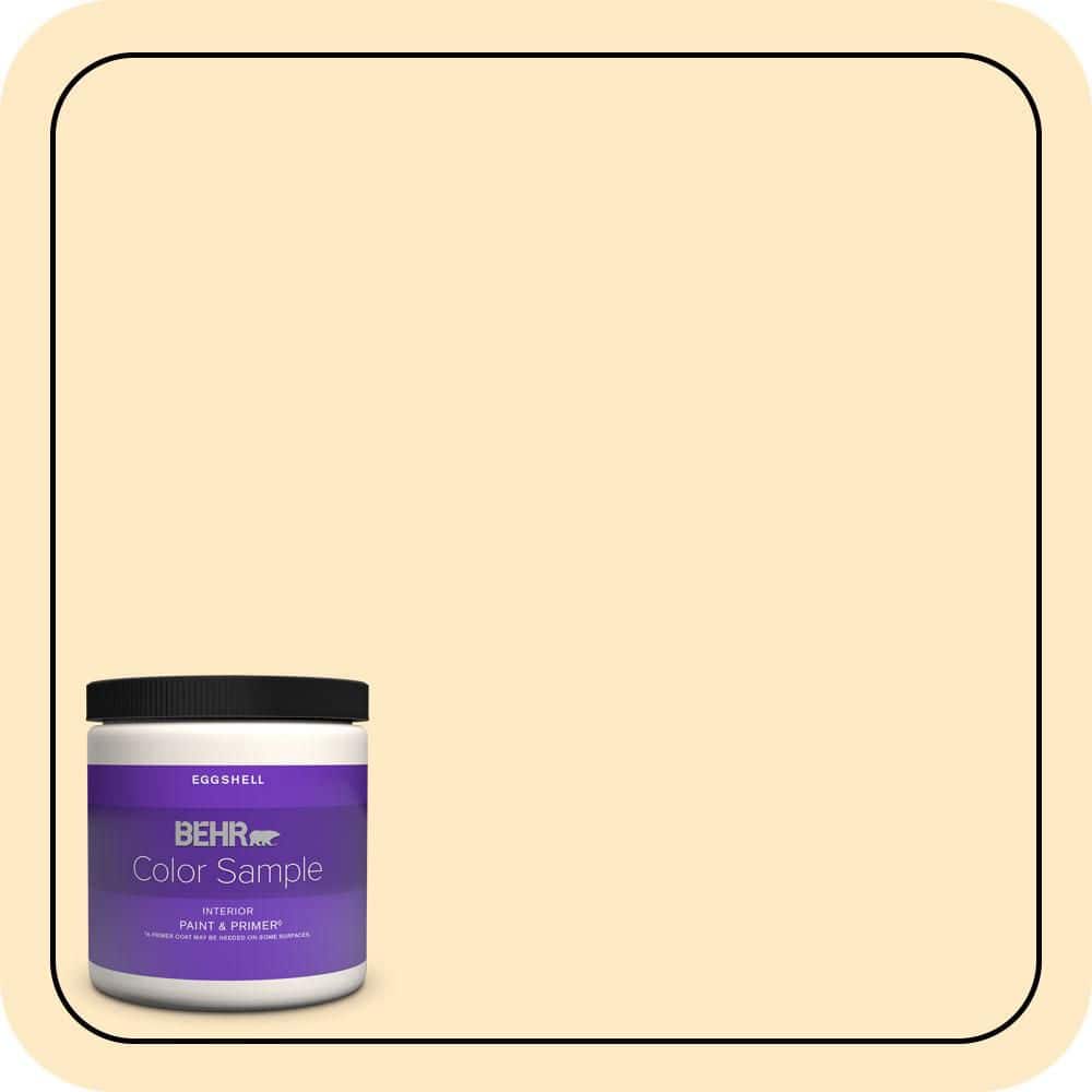 BEHR PREMIUM PLUS 8 oz. #P250-1 Papaya Sorbet Eggshell Enamel Interior Paint & Primer Color Sample