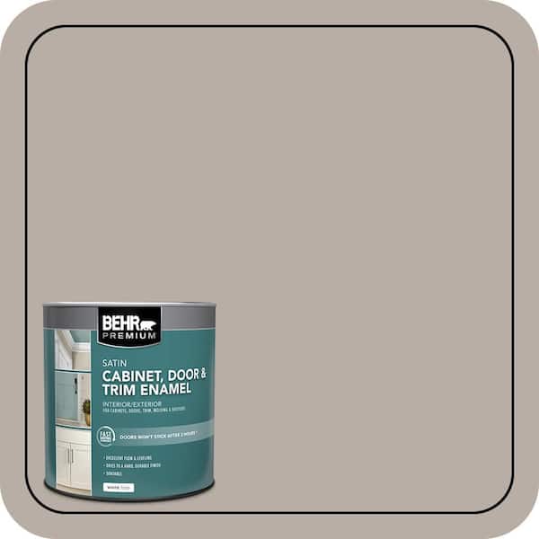 BEHR PREMIUM 1 qt. #T18-08 Off The Grid Satin Enamel Interior/Exterior Cabinet, Door & Trim Paint (2)