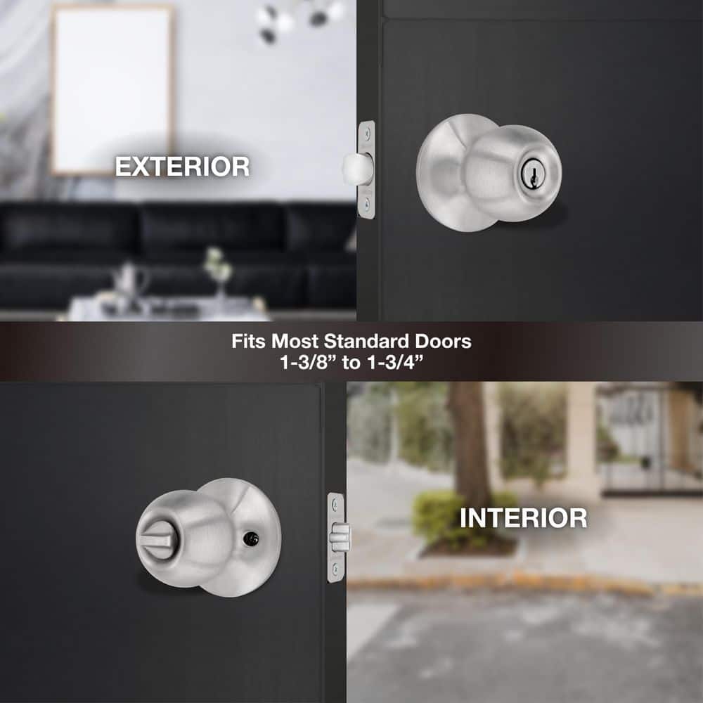 Defiant Saturn Stainless Steel Keyed Entry Door Knob (4)