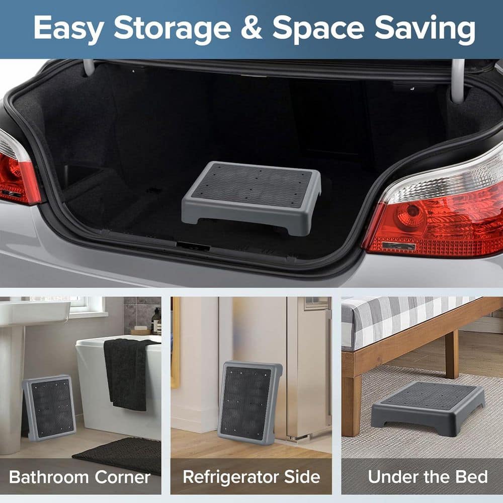 Unbranded Mobility Step Stool for Adults and Seniors Indoor/Outdoor Portable Stair Assist Anti-Slip Bathroom Step Platform (2)