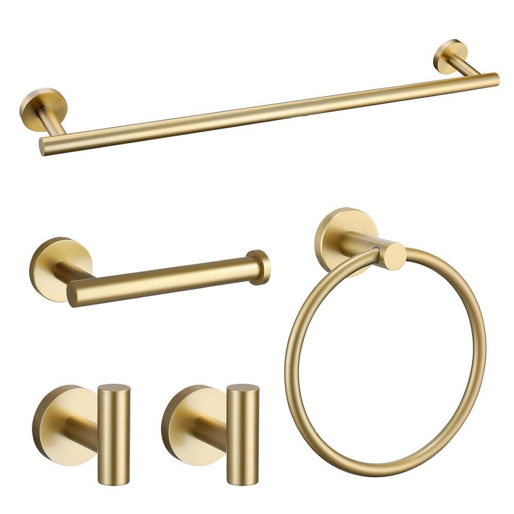 BYH build your home Bathroom Hardware Set with Towel Bar Toilet Paper Holder Towel Ring Bath Accessories Wall Mount (1)