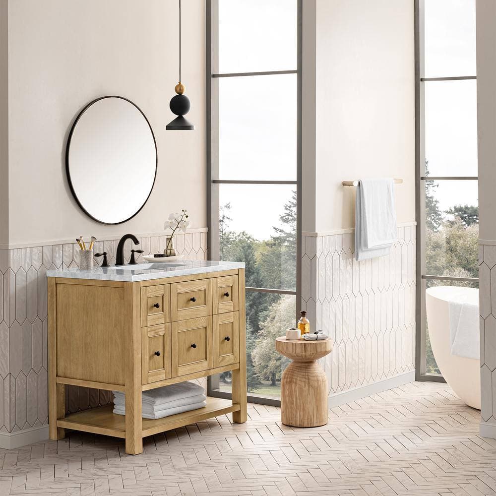 James Martin Vanities Breckenridge 35.9 in. W 23.4 in. D 33.0 in. H Single Bath Vanity Cabinet without Top (4)