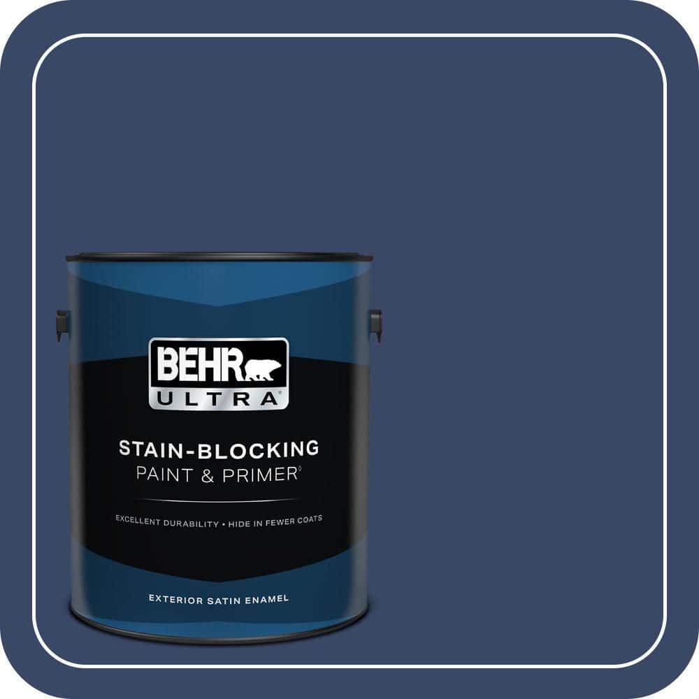 BEHR ULTRA 1 gal. #MQ5-14 Bon Nuit Satin Enamel Exterior Paint & Primer