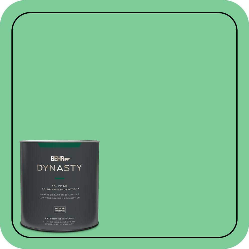 BEHR DYNASTY 1 qt. #460B-4 Garden Glow Semi-Gloss Enamel Exterior Stain-Blocking Paint & Primer