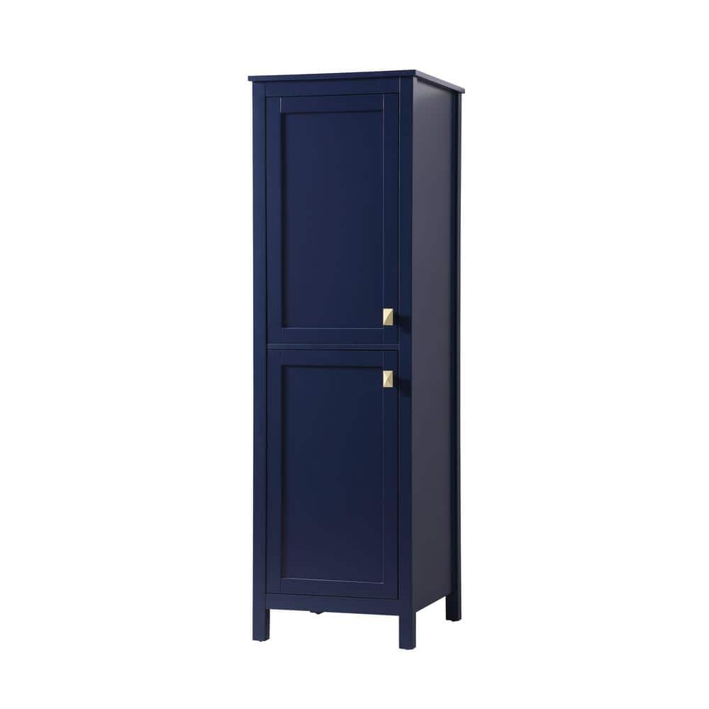 Unbranded Timeless Home 20 in. W x 22 in. D x 65 in. H Blue Freestanding Linen Cabinet (3)