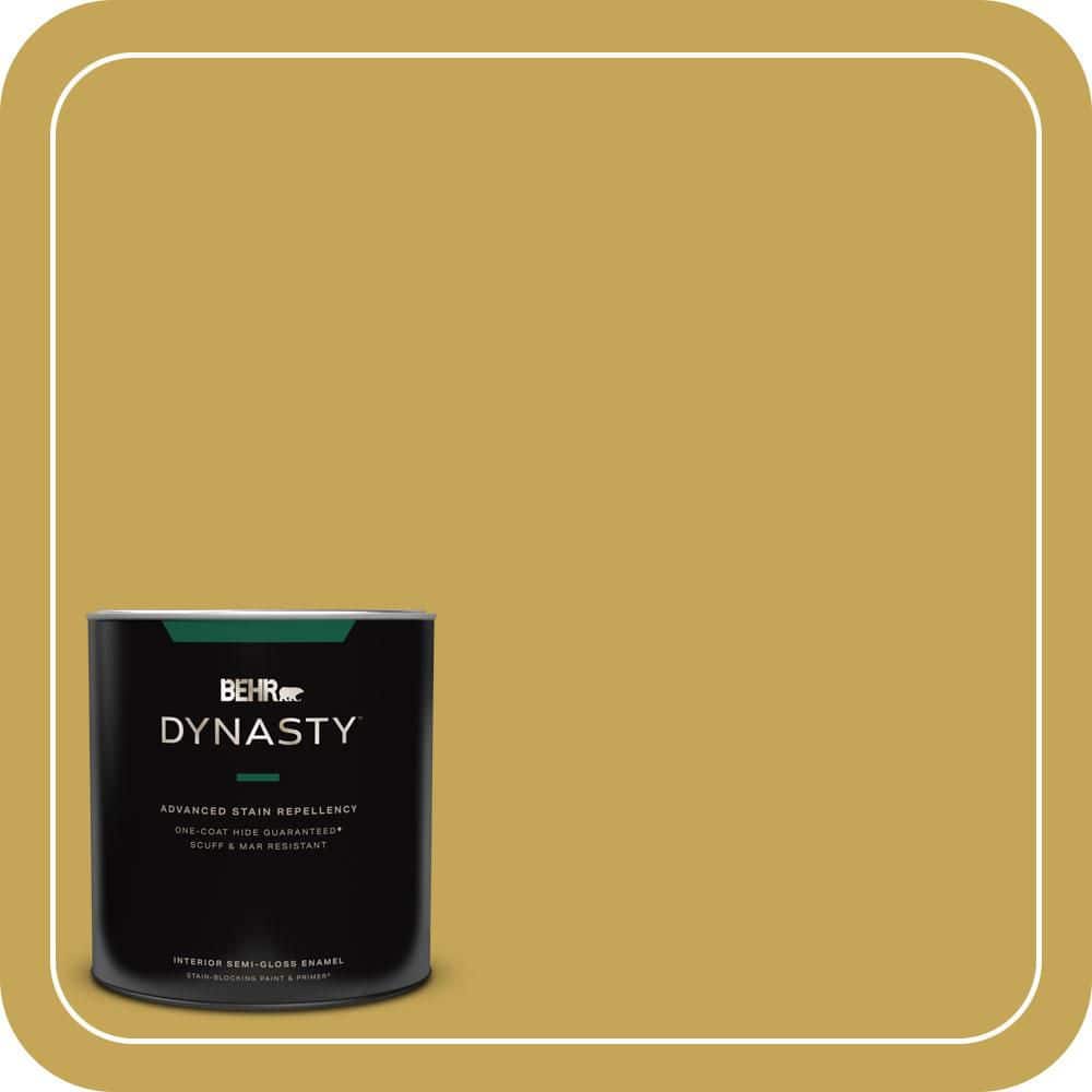 BEHR DYNASTY 1 qt. #PPU6-18 Lemongrass Semi-Gloss Enamel Interior Stain-Blocking Paint & Primer