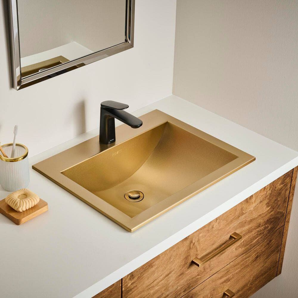 Ruvati Ariaso 17 in. Drop-in Bathroom Sink 16-Gauge with Drain (2)