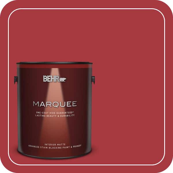 BEHR PREMIUM PLUS #BXC-03 Scarlet Flat Low Odor & Primer (4)