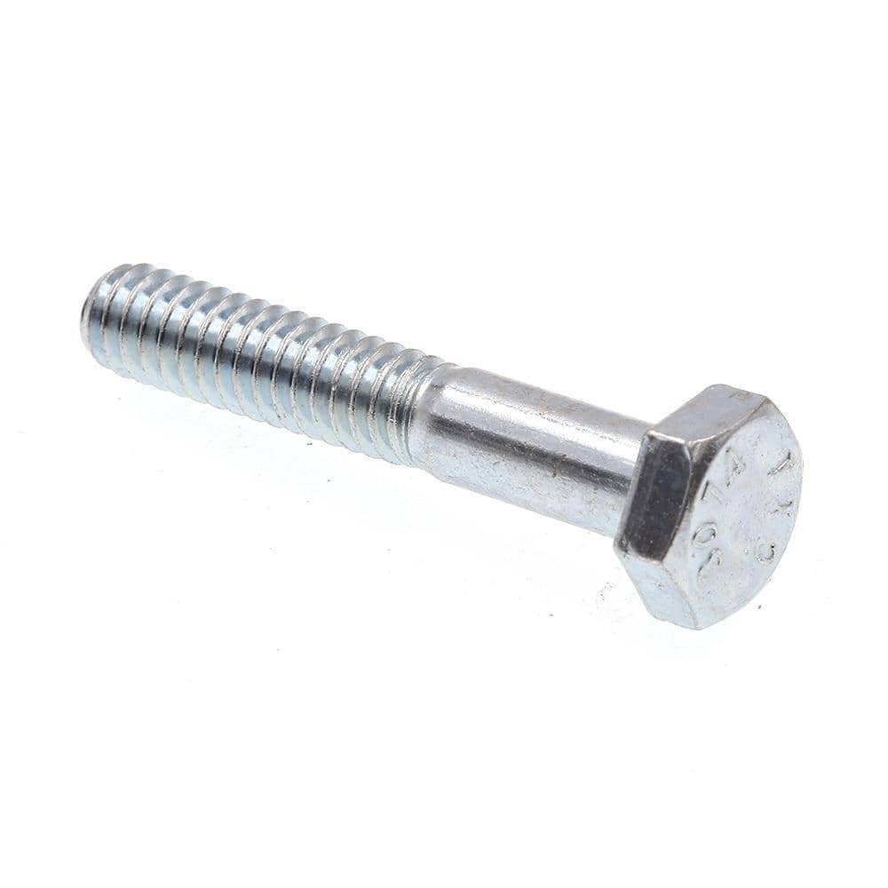 Prime-Line 1/4 in.-20 x 1-1/2 in. A307 Grade A Zinc Plated Steel Hex Bolts (100-Pack) (1)
