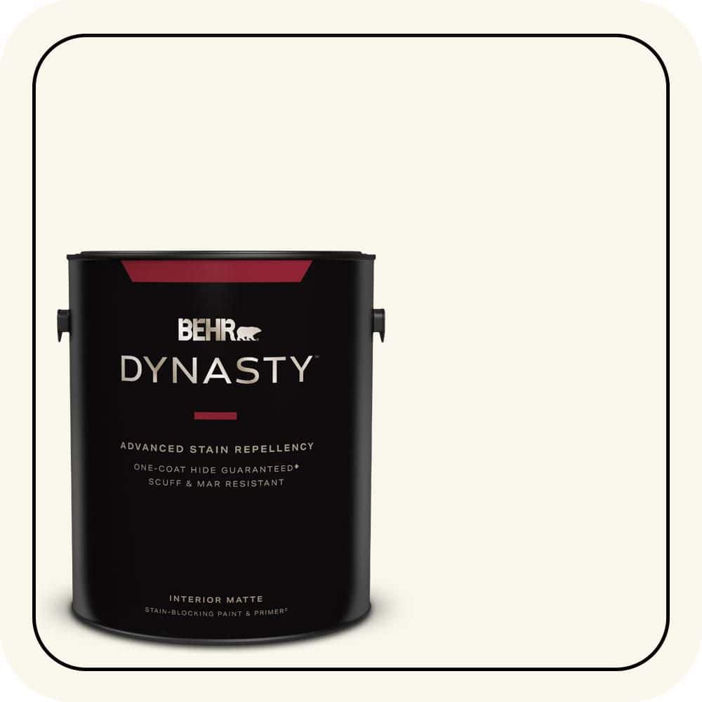 BEHR DYNASTY 1 gal. #YL-W10 Night Blooming Jasmine Matte Interior Stain-Blocking Paint & Primer