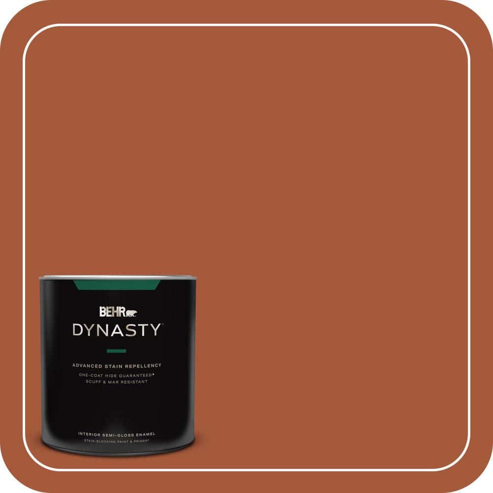 BEHR DYNASTY 1 qt. #S-H-240 Falling Leaves Semi-Gloss Enamel Interior Stain-Blocking Paint & Primer