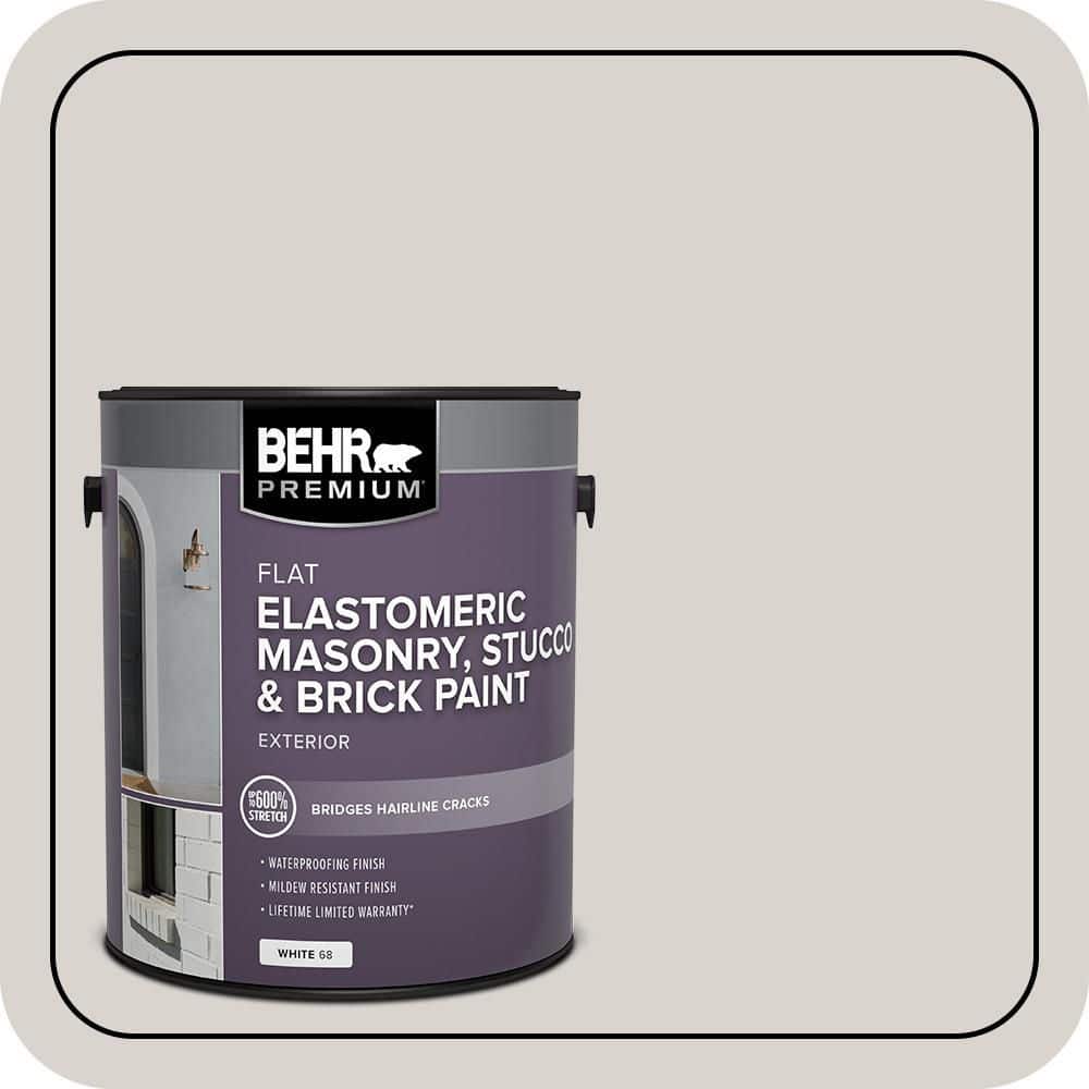 BEHR PREMIUM 1 gal. #MS-88 Pearl Gray Elastomeric Masonry, Stucco and Brick Exterior Paint