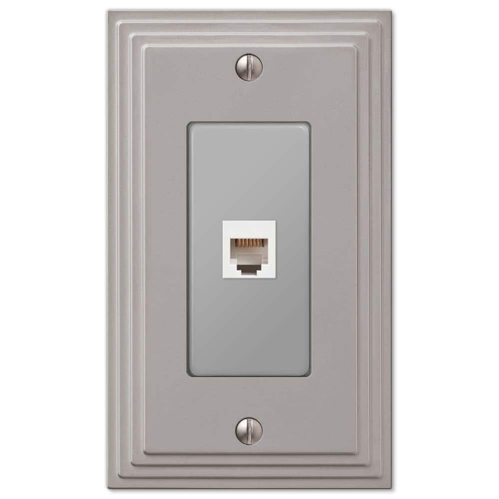 AMERELLE Tiered Gang Phone Metal Wall Plate