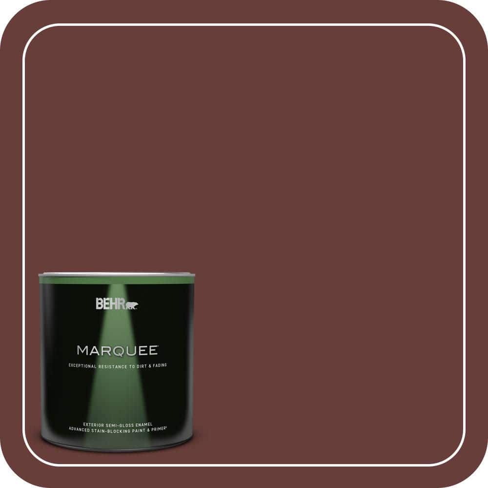 BEHR MARQUEE 1 qt. #PPU2-01 Chipotle Paste Semi-Gloss Enamel Exterior Paint & Primer