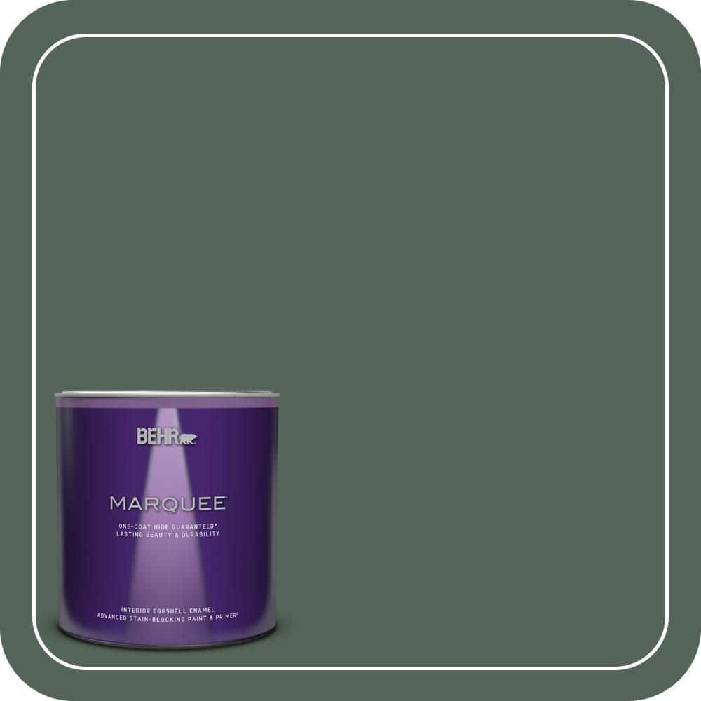 BEHR MARQUEE 1 qt. #460F-6 Medieval Forest Eggshell Enamel Interior Paint & Primer