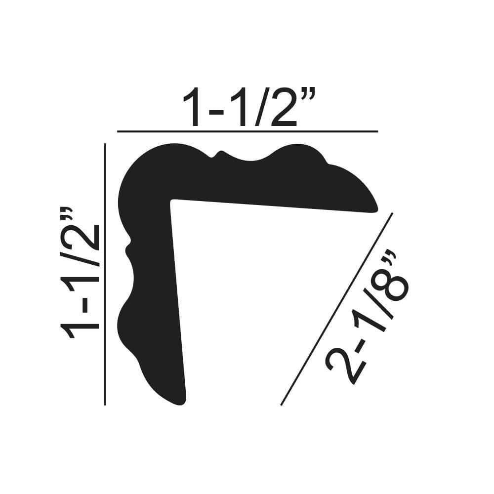 American Pro Decor 1-1/2 in. x 1-1/2 in x 96 in. Recycled Polystyrene Plain Corner Angle Moulding Pro Pack 64 LF (8-Pack) (3)