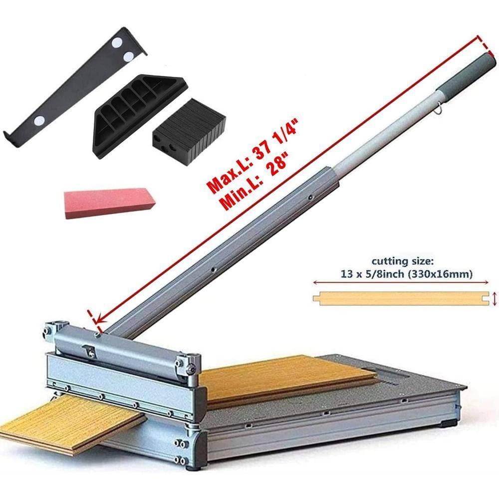Angel Sar 13" Cuts Max 16 Mm Thick Pro Laminate Floor Cutter For Laminate, Vinyl Plank, Engineered Hardwood, Siding & More (2)
