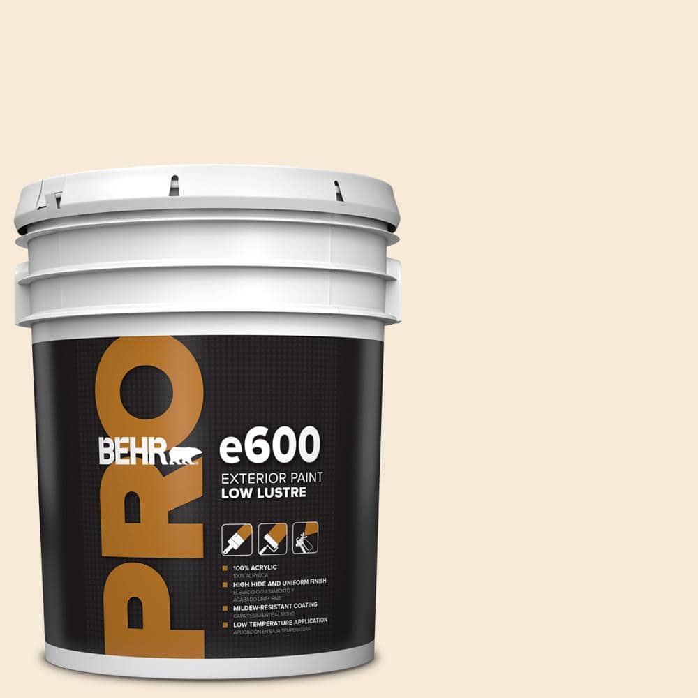 BEHR PRO 5 gal. #13 Cottage White Low Luster Exterior Paint (1)