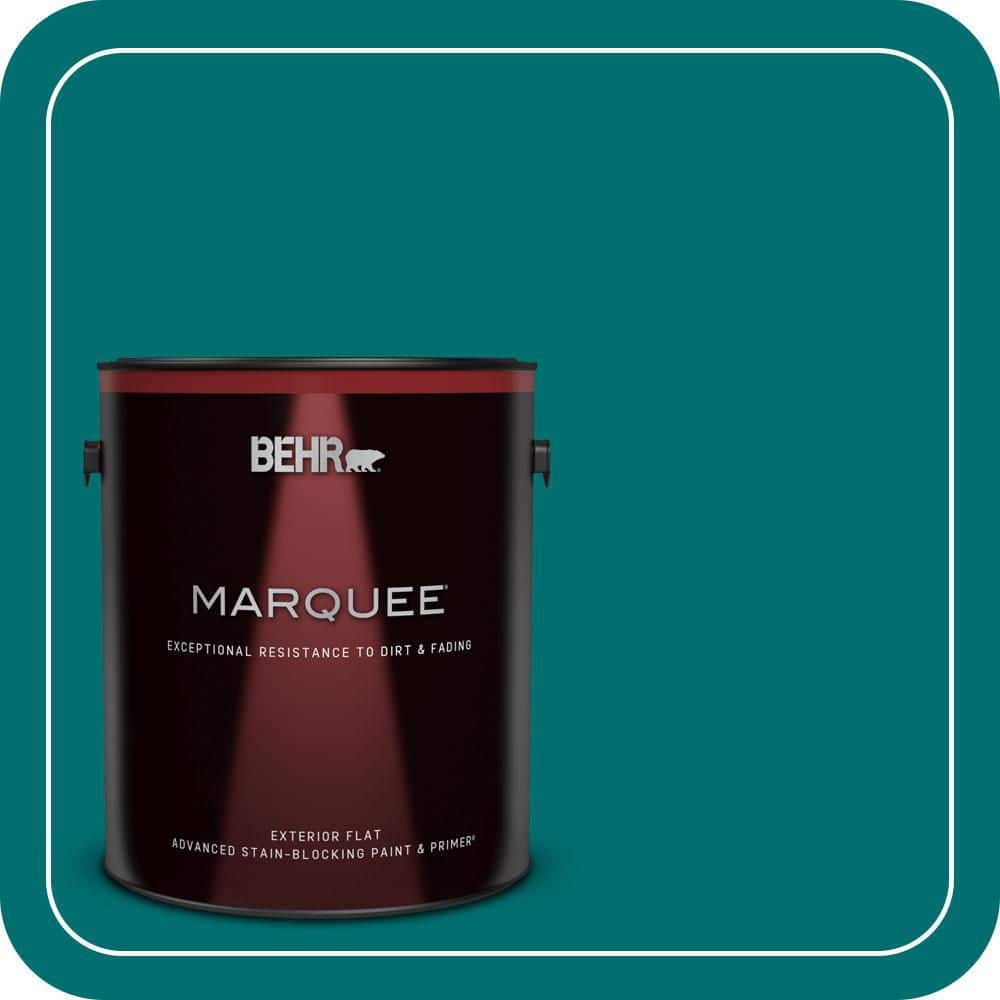 BEHR MARQUEE 1 gal. #P460-7 Caribbean Current Flat Exterior Paint & Primer