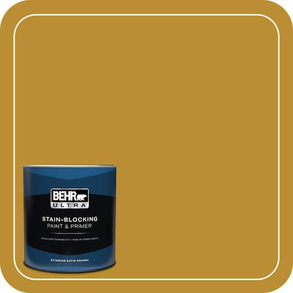 BEHR PREMIUM PLUS #360D-7 Brown Mustard Enamel Interior/Exterior Paint & Primer Color Sample (4)