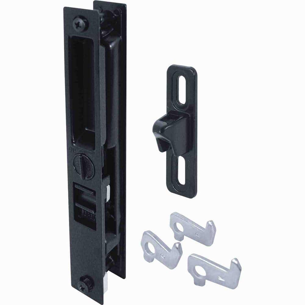 Prime-Line Black Diecast Sliding Door Handle with Mid-Body Hook (1)