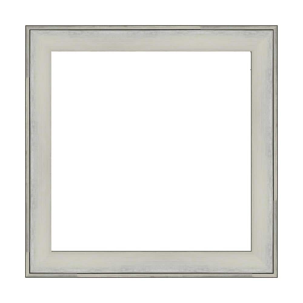 Amanti Art Mirror Makeover Flair Silver Patina 21.25 in. W x 21.25 in. H Bathroom Mirror Frame Border Kit-Fits a 20x20 mirror (1)