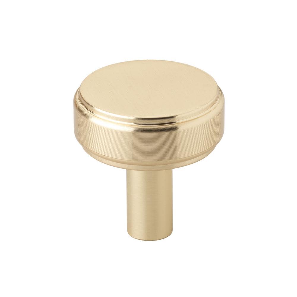 GLIDERITE 1-1/2 in. Solid Round Knurled Cabinet Knob - 5827-CHPG