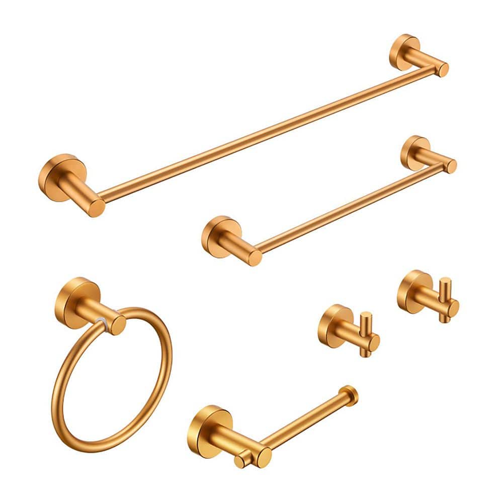 Satico 6-Piece Aluminum Bath Hardware Set (1)