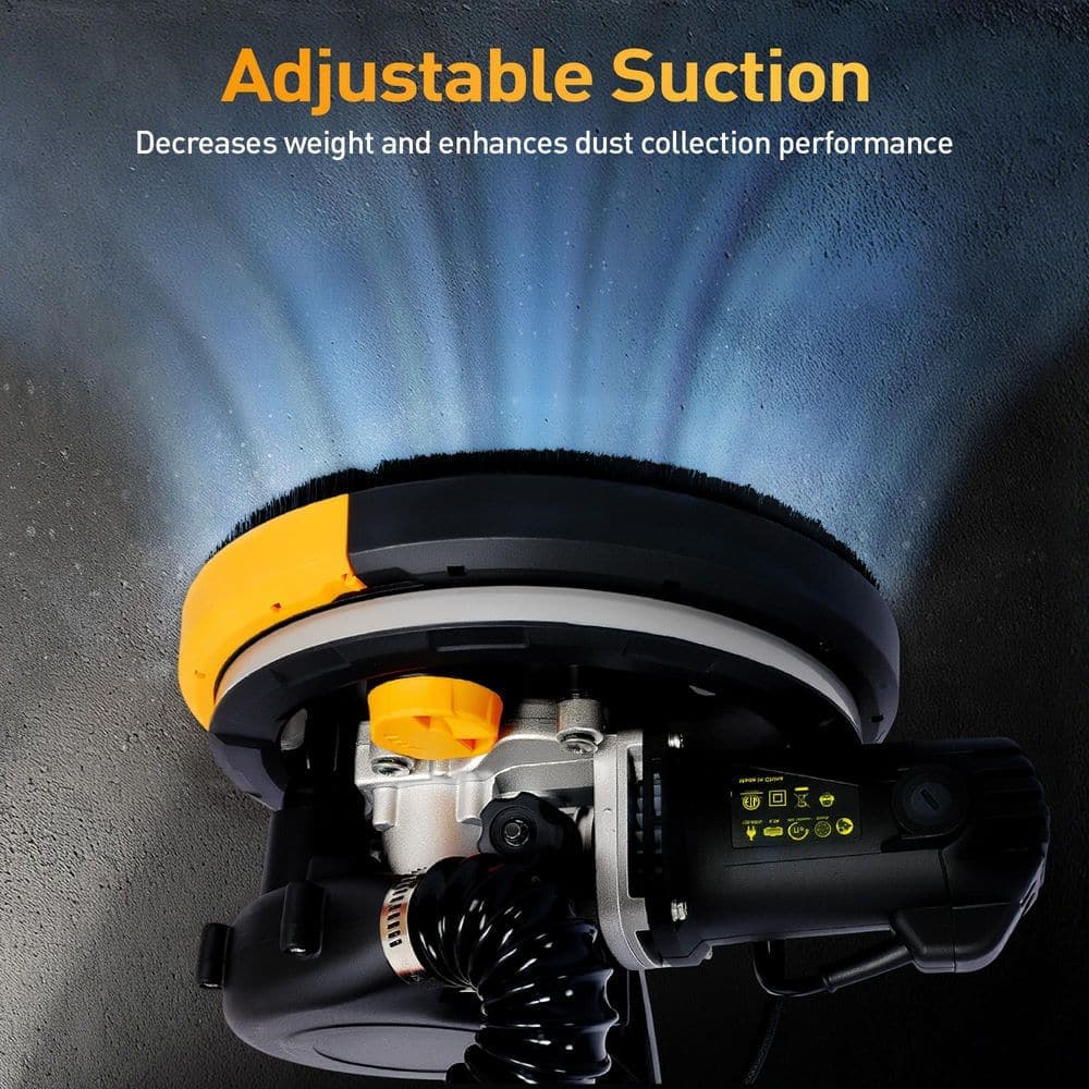 WRIGHTMASTER 780W 72 in. Extendable and Foldable Electric Drywall Sander with Variable Speed 900-1800rpm, Vacuum Dust Collection, LED (3)