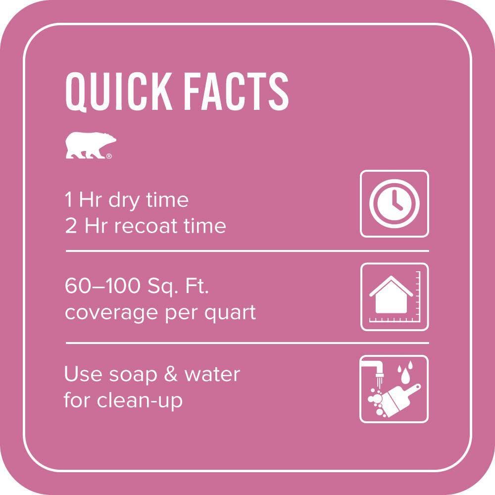 BEHR PREMIUM PLUS 1 qt. #100B-6 Fuchsia Kiss Flat EcoMix Plant-Based Interior Paint & Primer (3)