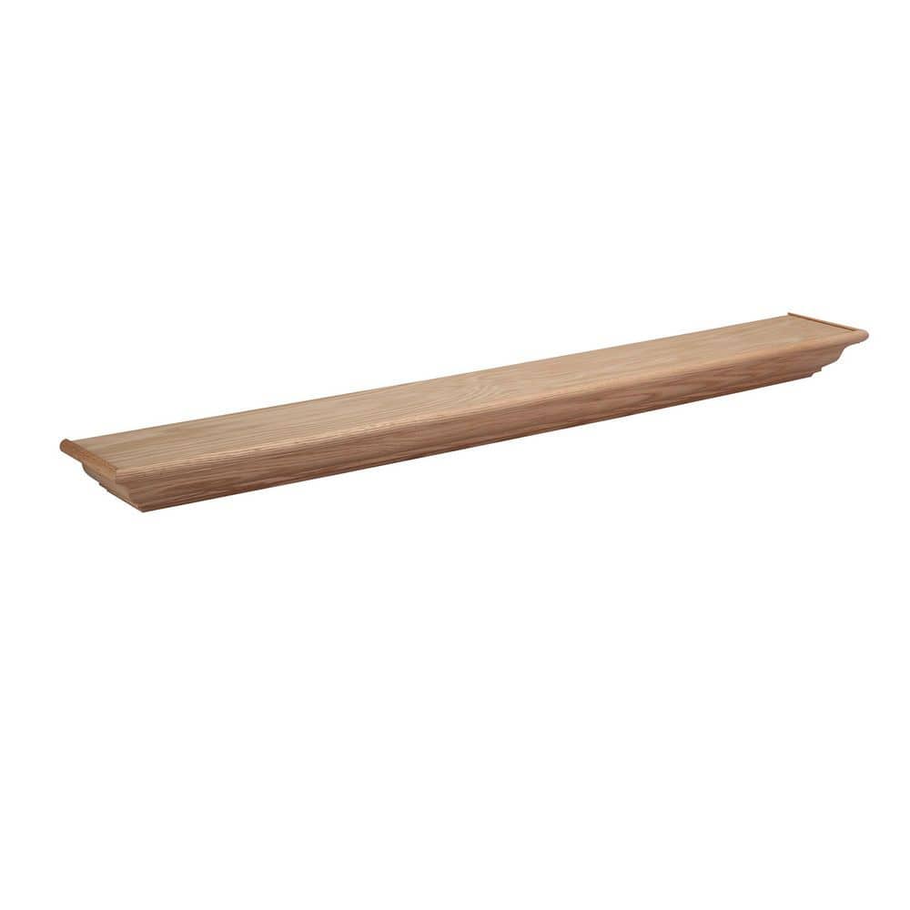 Ornamental Mouldings Chelsea 3.75 in. x 60 in. Oak Cap-Shelf Decorative Mantel
