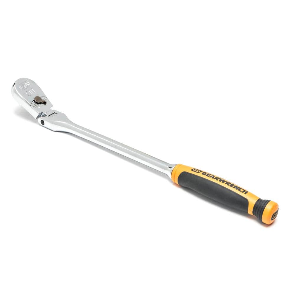 GEARWRENCH 3/8 in. Drive 90-Tooth Dual Material Flex Head Teardrop Ratchet (3)