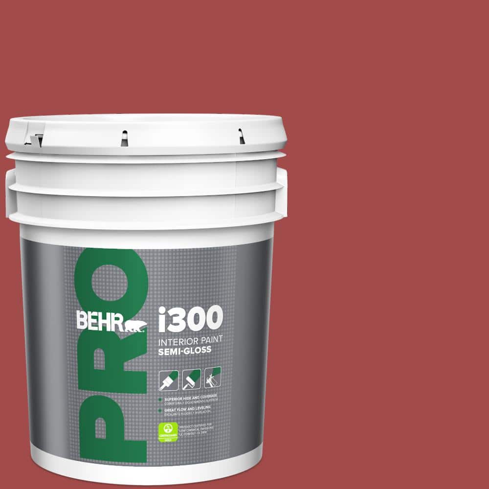 BEHR PRO 5 gal. #ICC-107 Crimson Semi-Gloss Interior Paint
