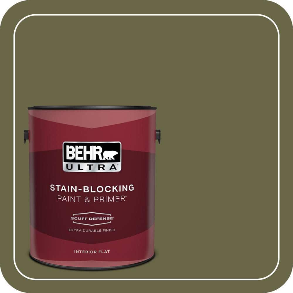 BEHR ULTRA 1 gal. #S350-7 Cedar Glen Extra Durable Flat Interior Paint & Primer (1)