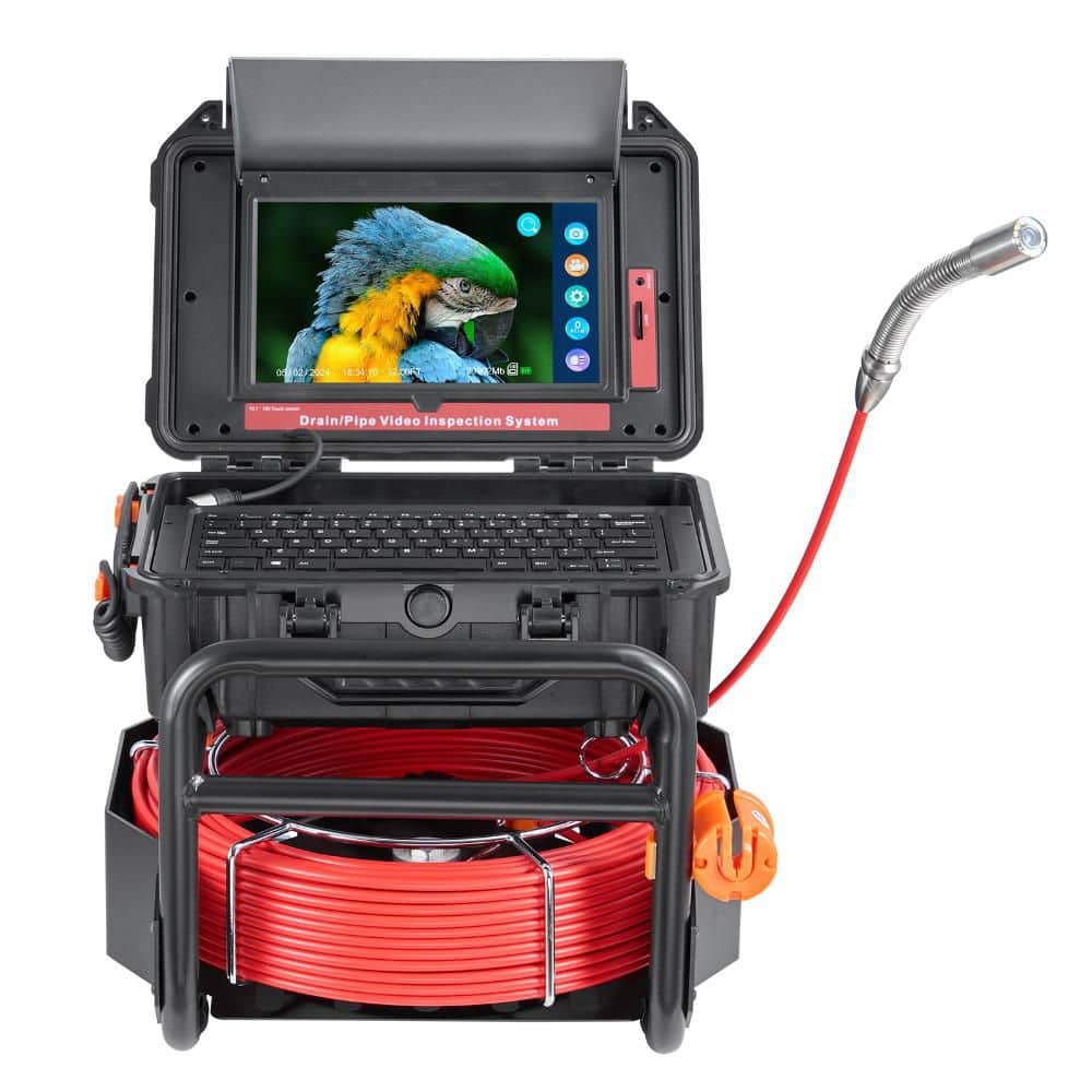VEVOR Sewer Camera, 165 ft. /50 m Self-Leveling Drain Camera with 10.1 in. Touchscreen 512 Hz Transmitter (1)