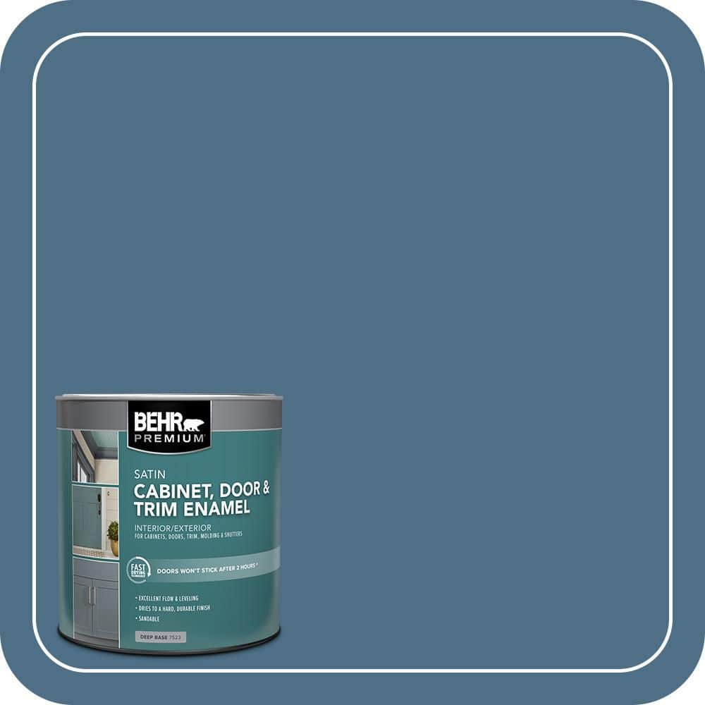 BEHR PREMIUM 1 qt. #S500-6 Shipyard Satin Enamel Interior/Exterior Cabinet, Door & Trim Paint