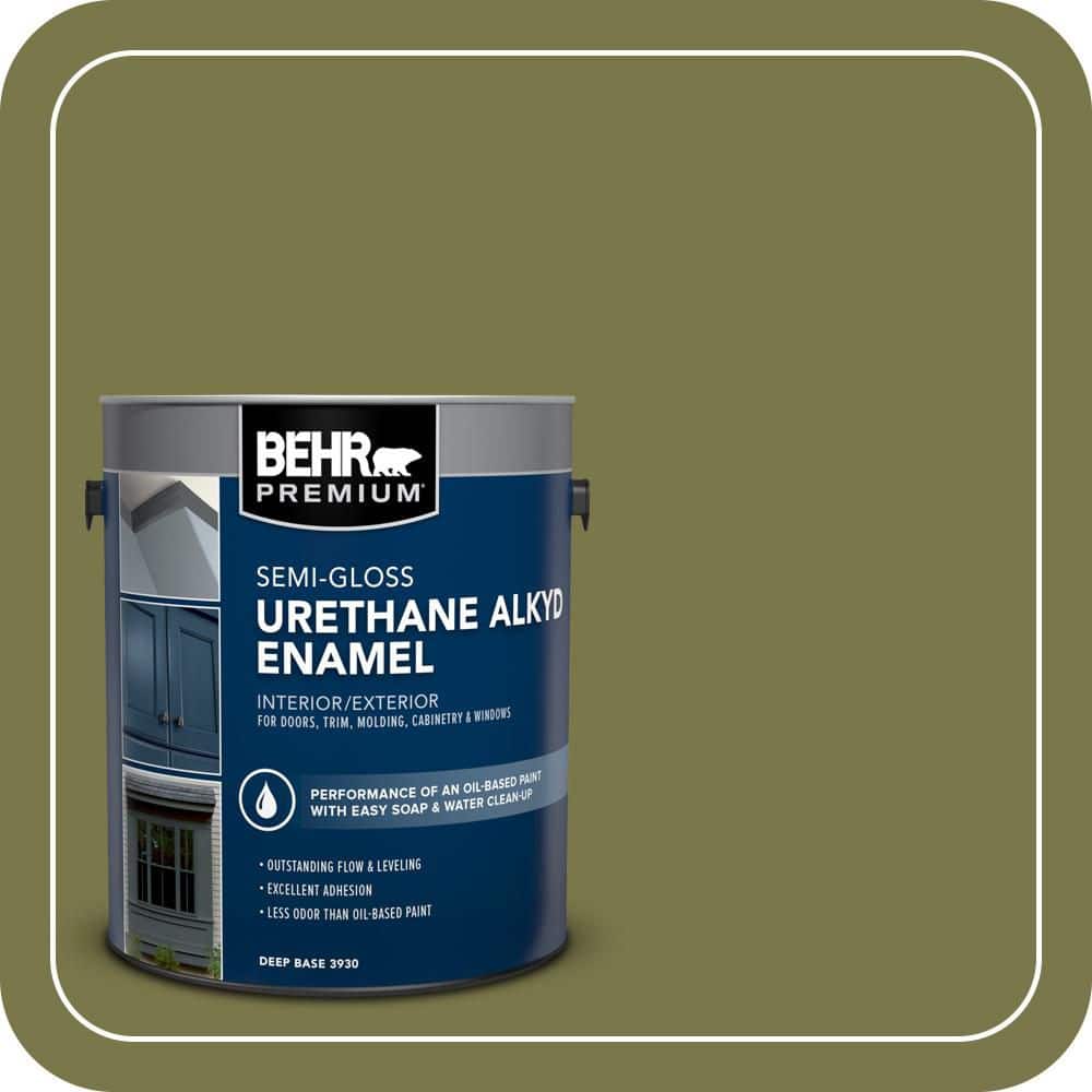 BEHR PREMIUM 1 gal. #S340-7A Garnish Urethane Alkyd Semi-Gloss Enamel Interior/Exterior Paint (1)