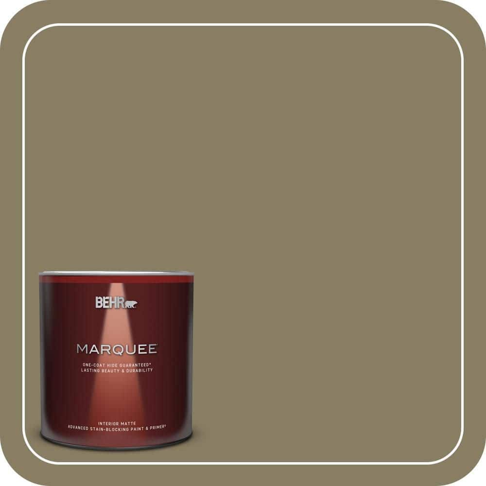 BEHR MARQUEE 1 Qt. #N340-6 Sorrel Leaf One-Coat Hide Matte Interior Paint & Primer