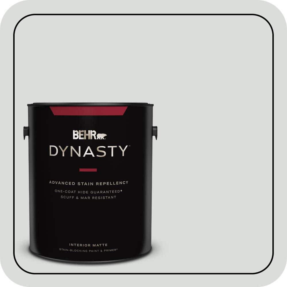 BEHR DYNASTY 1 gal. #N500-1 Shiny Luster Matte Interior Stain-Blocking Paint & Primer
