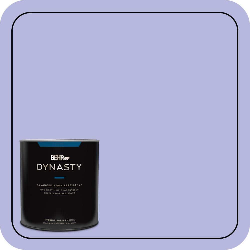 BEHR DYNASTY 1 qt. #P550-3 Lavender Cloud Satin Enamel Interior Stain-Blocking Paint and Primer
