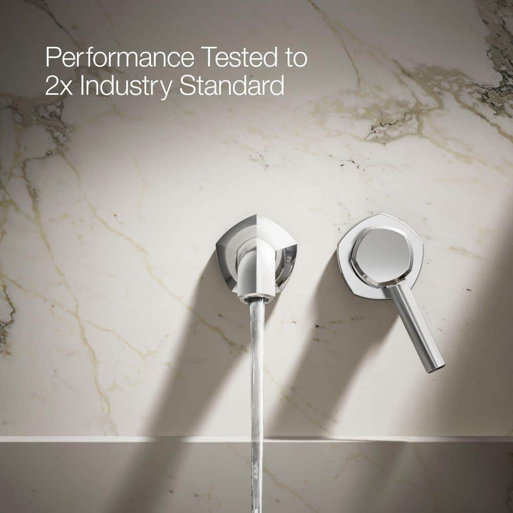 KOHLER Occasion Wall-Mount Bathroom Sink Faucet Spout with Straight Design in Polished Chrome (3)