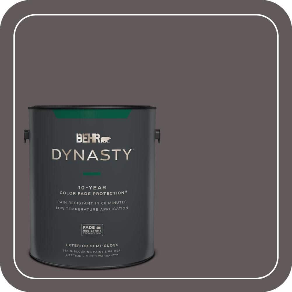 BEHR DYNASTY 1 gal. #T14-10 Coffee Bar Semi-Gloss Exterior Stain-Blocking Paint & Primer