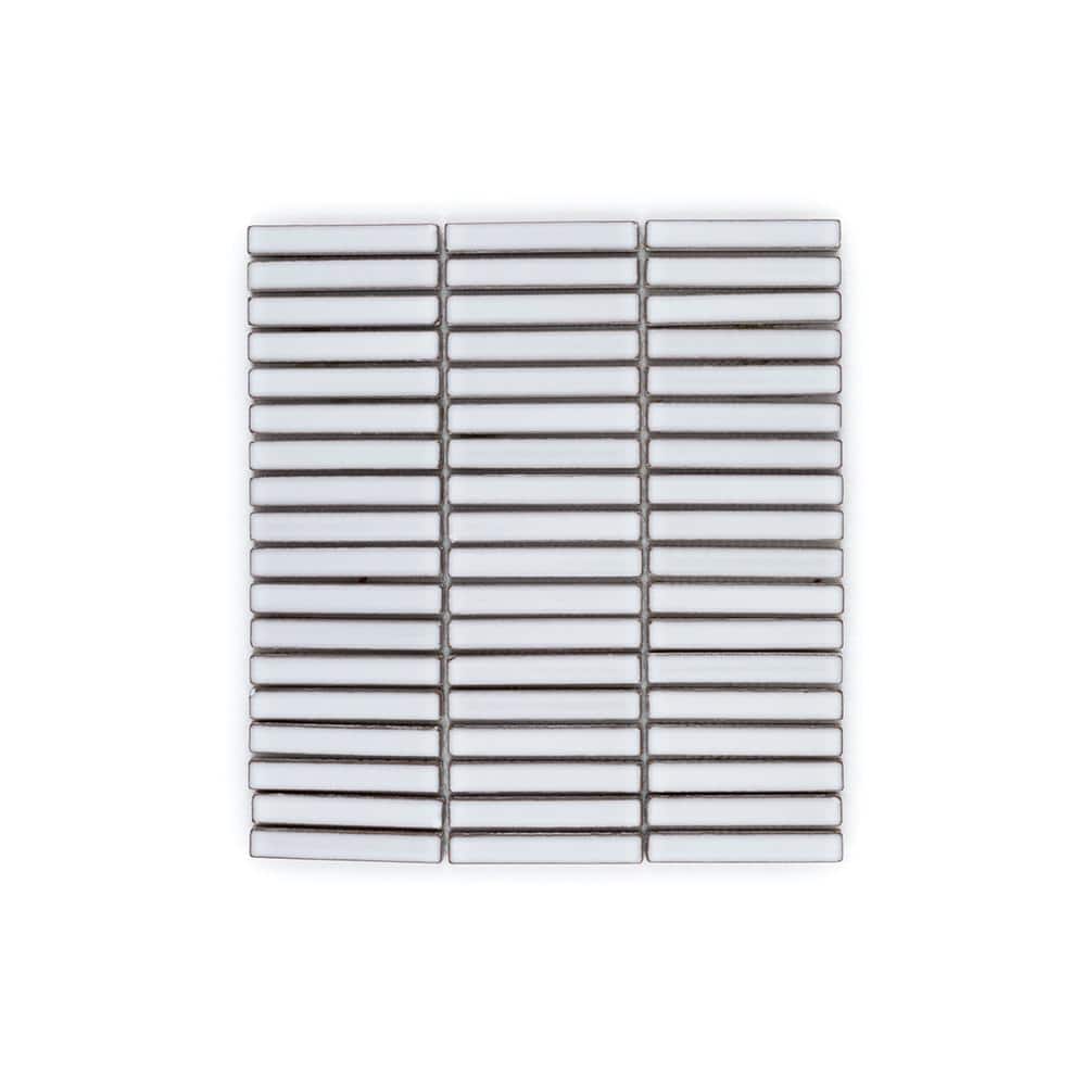 Jeffrey Court Century Kloud Off-White 12.5 in. x 11.625 in. Stack Matte Ceramic Wall and Floor Mosaic Tile (1 sq. ft./Each) (2)
