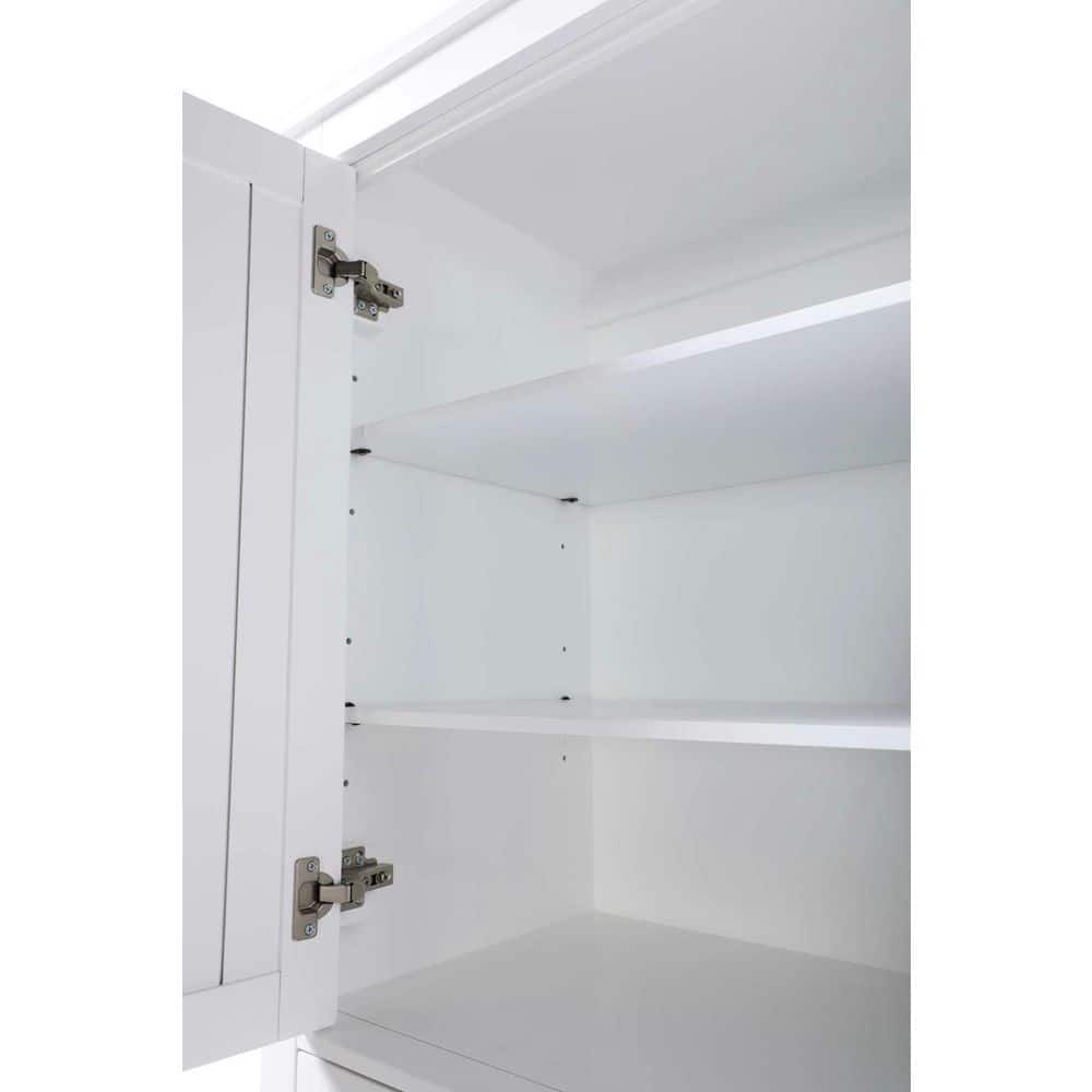 TIMELESS HOME 20 in. W x 18 in. D x 72 in. H White Freestanding Linen Cabinet (3)