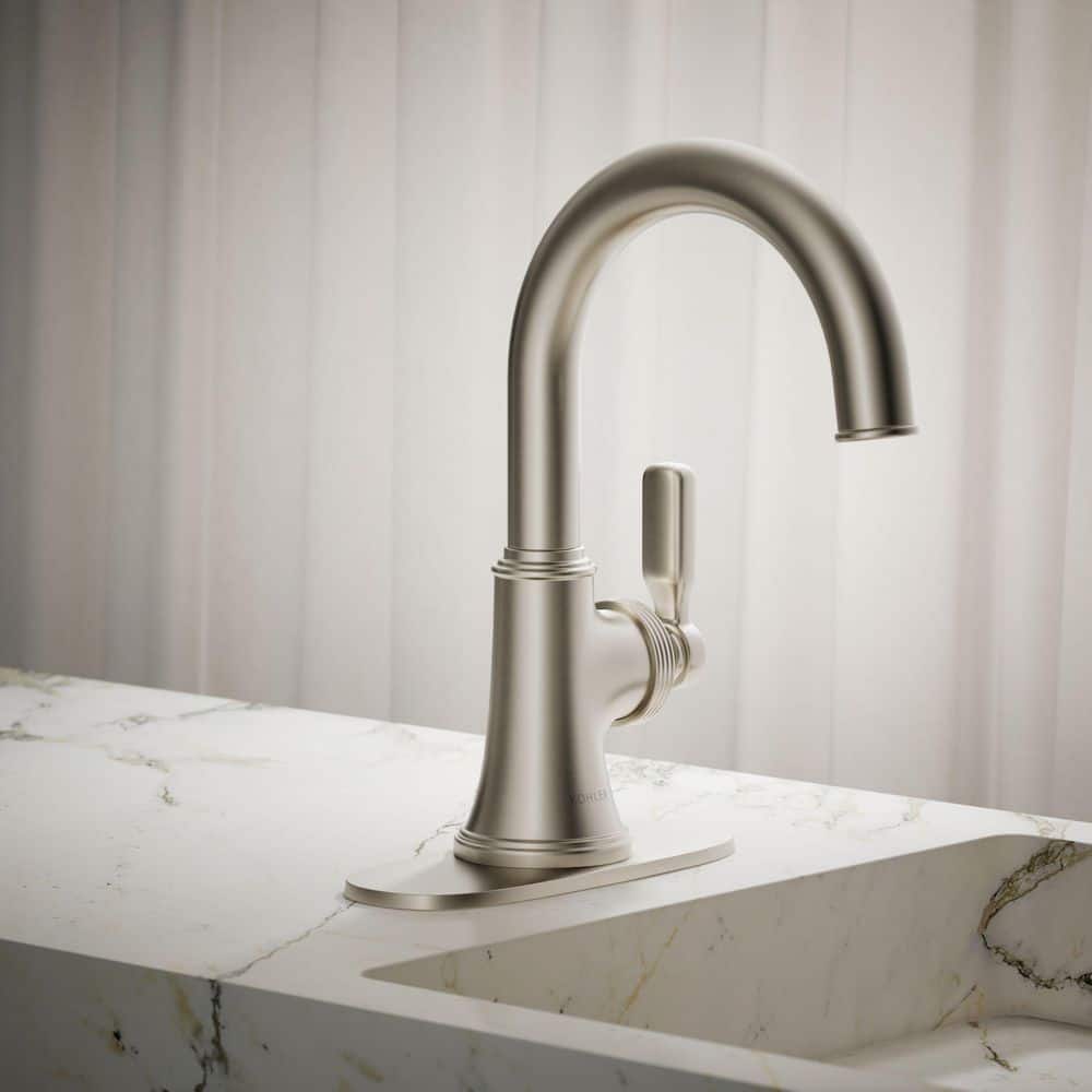 KOHLER Paces Single Handle Single Hole Bathroom Faucet in Vibrant Brushed Nickel (3)