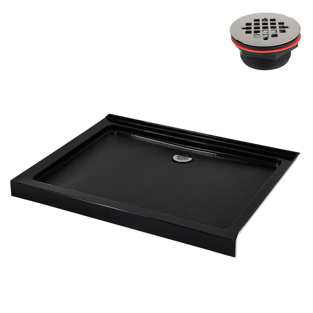 Streamline NT-2370-424-BL 42 in. 34 in. Corner Acrylic Shower Pan Base with Drain, Drain Included (4)