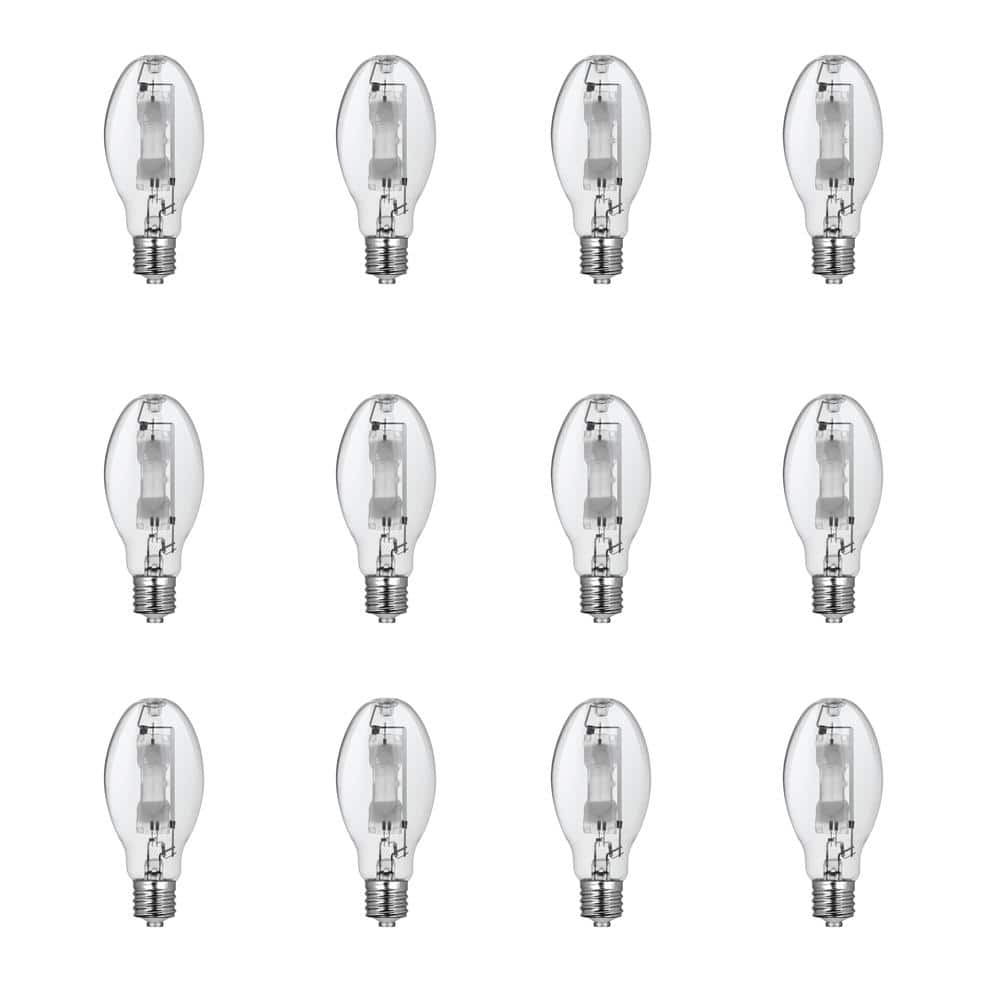 Feit Electric 400-Watt ED28 Shape Clear Metal Halide High Intensity Discharge E39 Mogul Base HID Light Bulb (12-Pack)