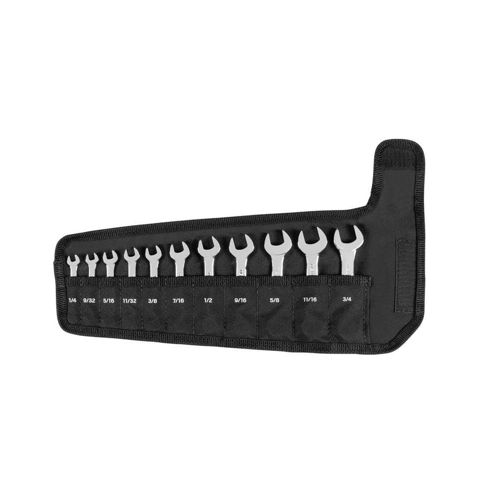 TEKTON 1/4-3/4 in. Stubby Combination Wrench Set with Pouch (11-Piece) (1)