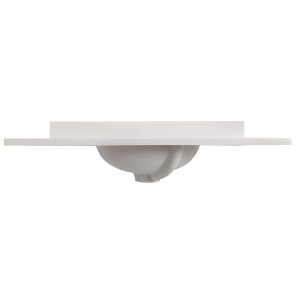 Design House 37 in. W x 19 in. D Cultured Marble Vanity Top in Ivory Swirl (3)